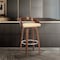 Armen Living Sonia 26" Counter Height Swivel Cream Faux Leather and Walnut Wood Bar Stool LCSOBACRWA26 - alternate 8